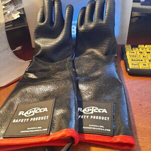 NEW ! Rapicca Heat Resistant BBQ Gloves Waterproof&Oil Resistant 17"In 932 F BLK